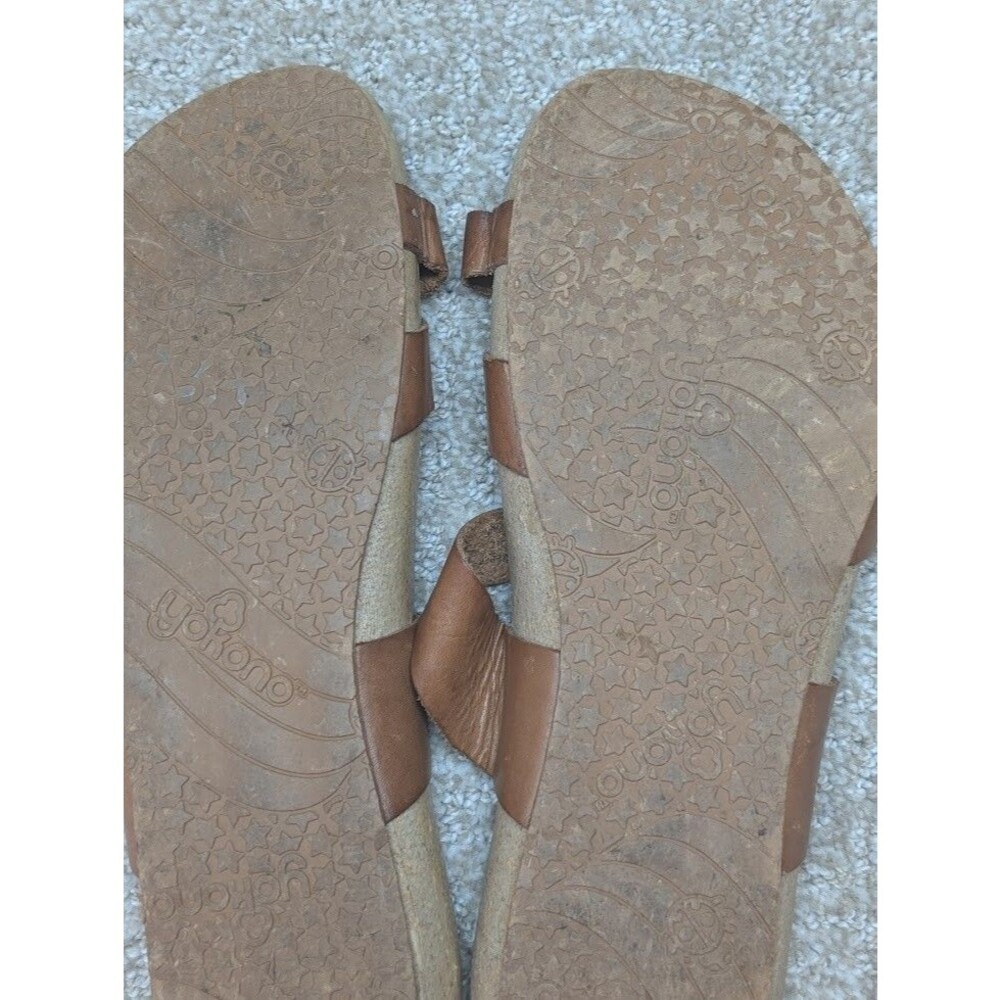 Yokono Sandals Made In Spain Brown Toe Thong Womens Size 10 - Picture 6 of 10